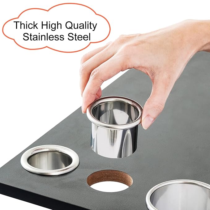 3.0 Inch and 2.0 Inch Open Canister Hair Styling Curling Flat Iron Holder with Dryer Appliance - Salon Organizer for Hot Tools