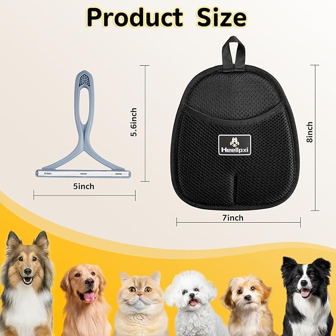 3Pcs Gloves Pet Hair Removal, Pet Hair Remover Glove, Washable Reusable Dogs Cats Hair Gloves for Furniture Bed Sheets Couch Clothes Carpet Car