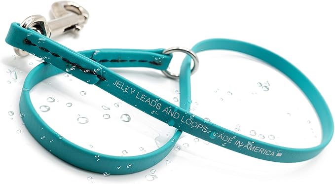 Jelly Pet Grooming Loop Slip Style (3/8" x 25", Teal) | Made in The USA