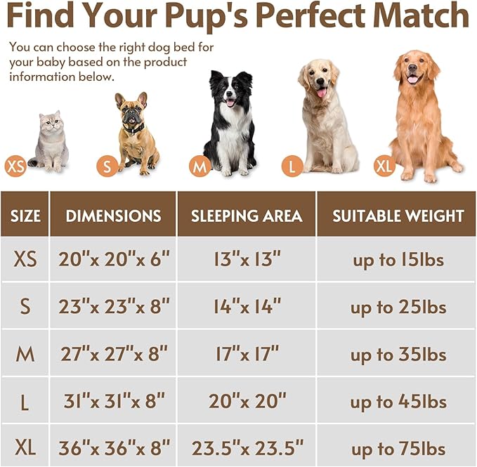 JOLLYVOGUE Small Dog & Cat Beds for Indoor Cats, Donut Cuddler Warming Soft Dog Beds with Anti-Slip Bottom, Round Calming Fluffy Plush Faux Fur Cushion Bed for Medium Dogs (31", Orange)