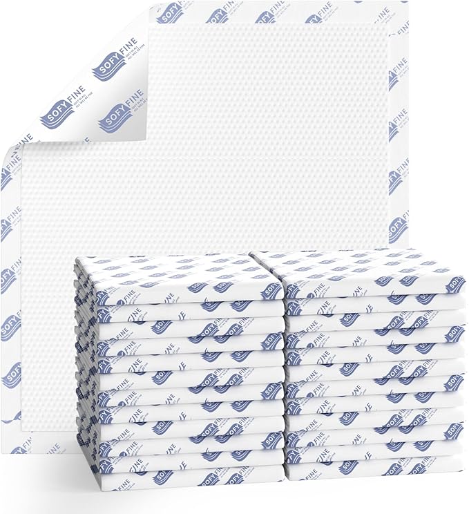 Extra Large Disposable Bed Pads 36"x 48"(20 Count) Adult Chucks Incontinence Underpads,Thicken Premium Tear Resistant Waterproof Pee Pads for Elderly,Kids,10X Super Absorbency Puppy Training Pads