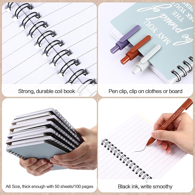 Honoson 30 Sets/60 Pcs Medical Assistant Employee Appreciation Gifts May You Be Proud The Work Notebook with Ballpoint Pen Inspirational Journals Bulk Thank You Gifts for Team Coworker (Vivid Color)