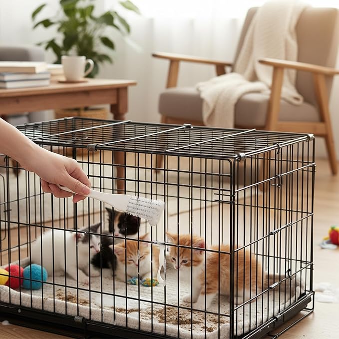 2Pcs Bird Cage Cleaner with Handle & Shovel Birds Cages Cleaners with Front and Back Brush 2-in-1 Bird Cage Cleaner Brush Scoop Durable Cages Cleaning Tool for Kennel Parrot Perch Cleaning