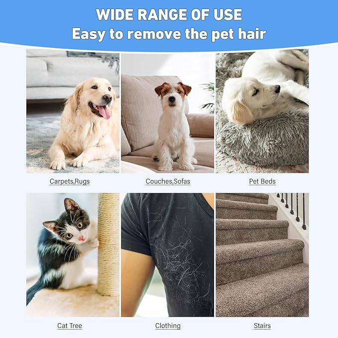 Multifunctional Pet Hair Remover,2025 New 4 in 1 Cat and Dog Hair Removal Tool for Couch Carpet Furniture,Double Sided Dogs Cats Hair Removal Brush,Reusable Cleaning Brush(2PCS)