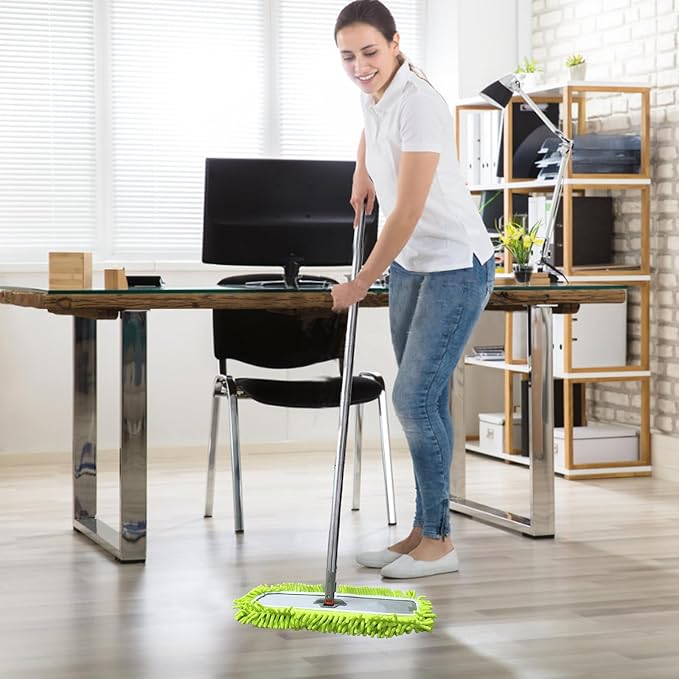 4PCS XL Mop Pads Compatible with Swiffer XL Sweeper,Reusable X-Large Dry Sweeping Cloths for Swiffer,XL Wet Pads Refills & XL Washable Wet Mopping Cloths for Hardwood Floor/Tile/Marble Cleaning