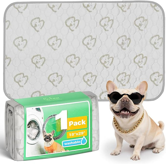 FXW Washable Pee Pads for Dogs, Puppy Pads with Super Absorbent, Specifically Designed for 30inch Cages, 29" × 18" Rectangle, Khaki, 1 Pack