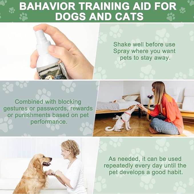 250ml No Chew Spray for Dogs, Bitter Apple Spray for Dogs Stop Chewing Licking of Furniture, Shoes, Bandages, Effective Indoor/Outdoor Dog Anti Chew Deterrent Training & Behavior Aids