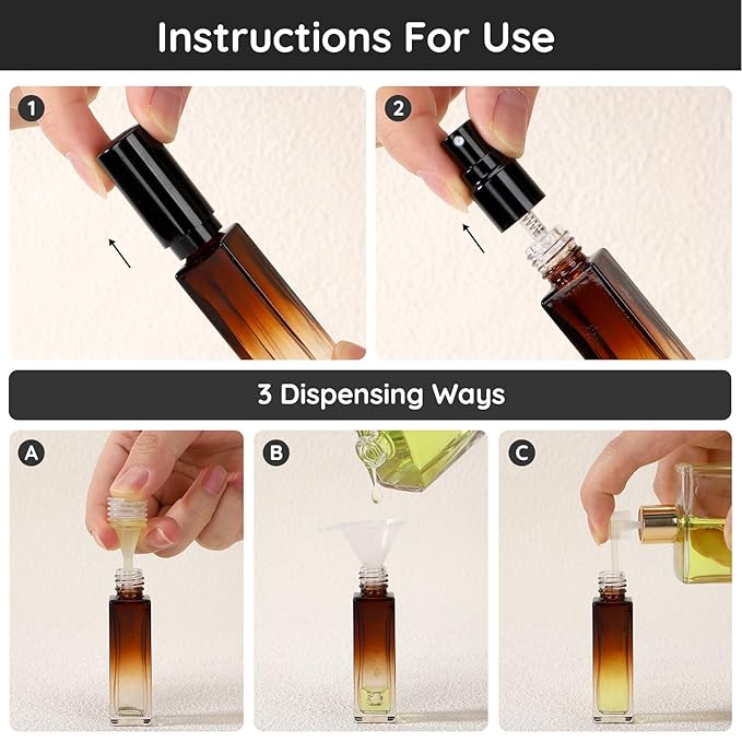 Segbeauty 10 Pack 0.34oz Empty Travel Cologne Sprayer, 10ml Multi-color Refillable Glass Perfume Atomizer Colorful, Portable Cologne Dispenser Spray Bottle Travel Size Sprayer Perfume Making Container