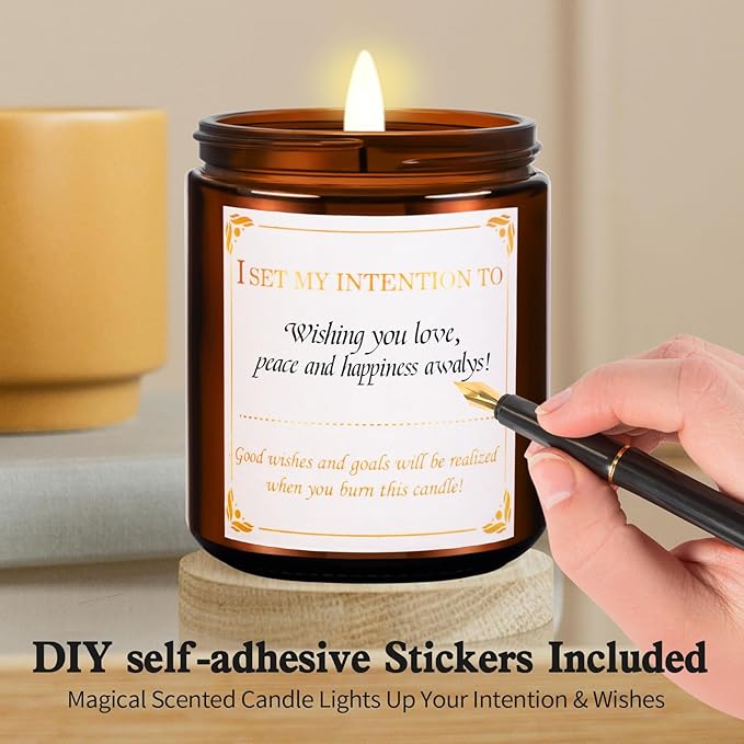 4 Pack Scented Candles for Home, 36 Oz 200 Hours Burn, Luxury Amber Jar Natural Soy Candles, Aromatherapy Candles Set, Candles Gift for Women Men Birthday Thanksgiving Christmas, Spa, Sleep,Yoga,Read