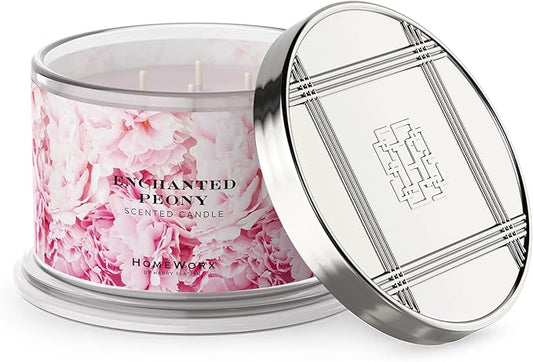 HomeWorx by SLATKIN + CO. 18 oz 4 Wick Candle- Enchanted Peony