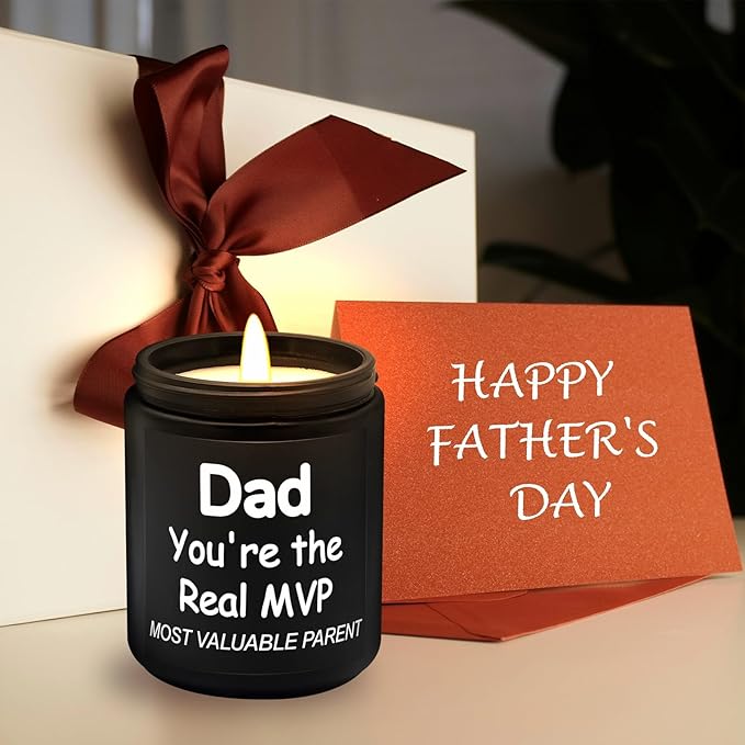 Lihome Gifts for Dad from Daughter Son - Funny Fathers Day & Birthday &Thanksgiving & Christmas Gifts, Smoke d Vanilla Scented Candle (7OZ)