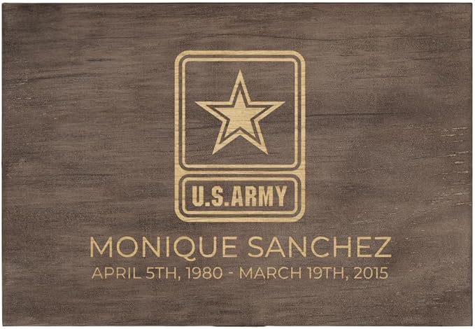 Personalized Line of Duty Memorial Keepsake Box – Custom Engraved Wooden Tribute Box for Fallen Heroes, Soldiers, First Responders, Veterans - Sympathy Gifts Storage Boxes for Medals, Flags, Photos