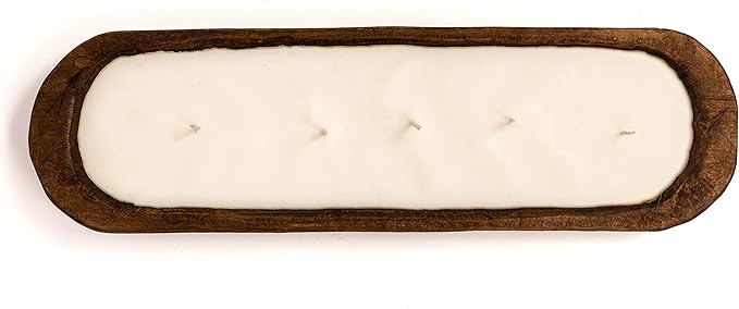 Red Barn Candle Company Wood Dough Bowl Candles | 100% Natural Soy Wax & Essential Oil Infused | Odor Eliminating + Pet Safe | Scented Candle Gifts for Men & Women (Christmas Tree, 5-Wick)