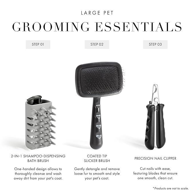 Tweezerman Dog and Cat Slicker Brush for Large Pets, Grooming Brush with Coated Bristles to Prevent Scratching and Ergonomic Handle