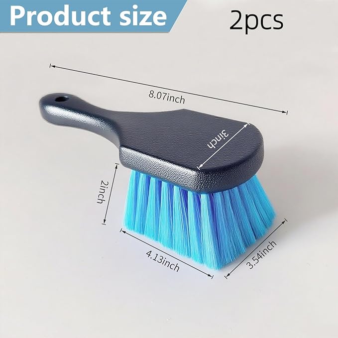 2 Pcs Bird Bath Brushes，Bathtub Cleaning Brush，Hummingbird Feeder Cleaning Brushes，Fountain Cleaner Safe for Birds and Cage，Concrete Bird Baths for Outdoors (Soft Brush with Big Brushing Surface)