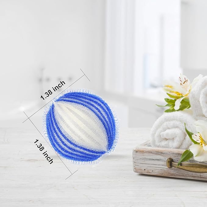 12 PCS Pet Hair Remover for Laundry, Reusable Dog & Cat Hair Catcher for Clothes & Bedding, Lint Catcher Laundry Balls in Washing Machine, Dryers