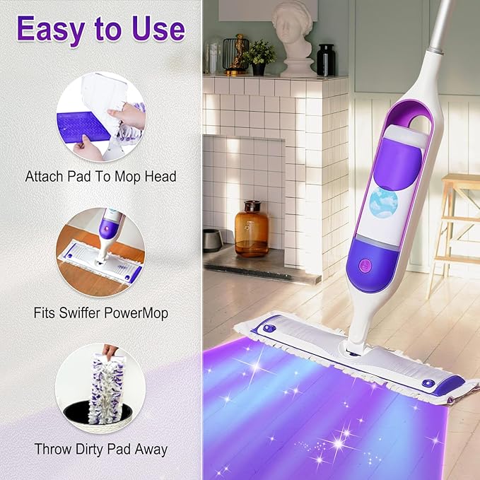 25 Count Power Mop Pads Refills for Swiffer Power Mop Pads,Compatible with Swiffer Power Mop Refills Replacement Disposable Power Mopping Pads Refills for Multi-Surface Floor Cleaning