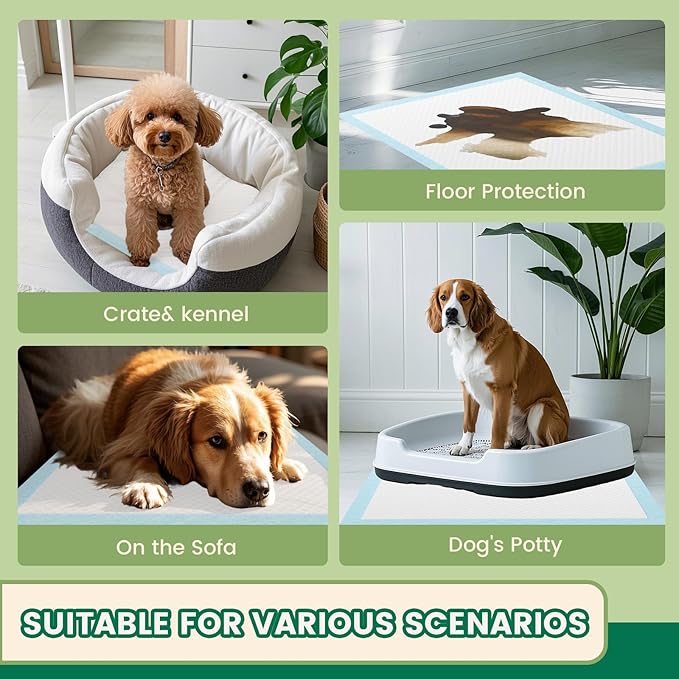 IMMCUTE 7 Layer Dog Pads 30x28 Inch, 50 Count - Super Absorbent Dog Pee Pads Extra Large, Tear-Resistant Thick Disposable Training Pads for Dogs & Cats
