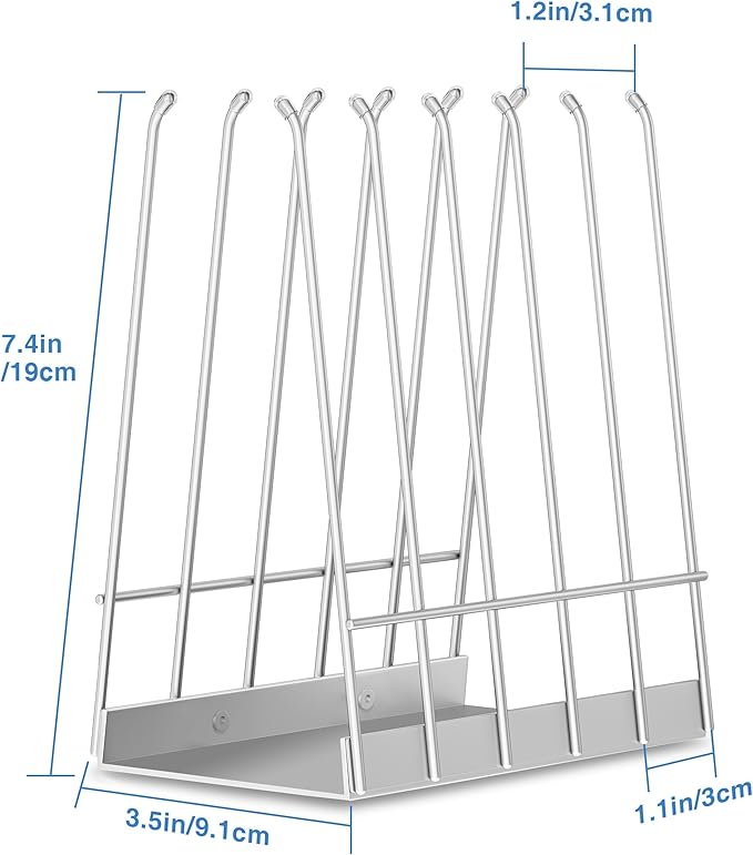 Reusable Sliver Bags Drying Rack: Stainless Steel Multiple Kitchen Storage Organizer