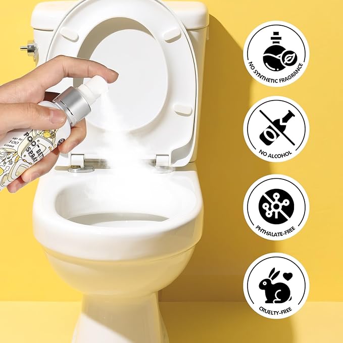 Clean-n-Fresh Toilet Spray, Pack of 3 - Citrus Scent, Bathroom & Toilet Odor Removers, Air Fresheners for Home, Travel Size Toiletries, Total 5.1 Fl Oz