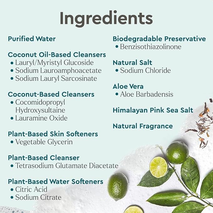 Puracy Natural Dish Soap Clean Can Refill - Plant-Based Dishwashing Soap, Non-Toxic Dish Soap, Natural Liquid Dishwashing Detergent Soap As Seen on TikTok (Green Tea & Lime, 14.4 fl oz, 3 Pack)