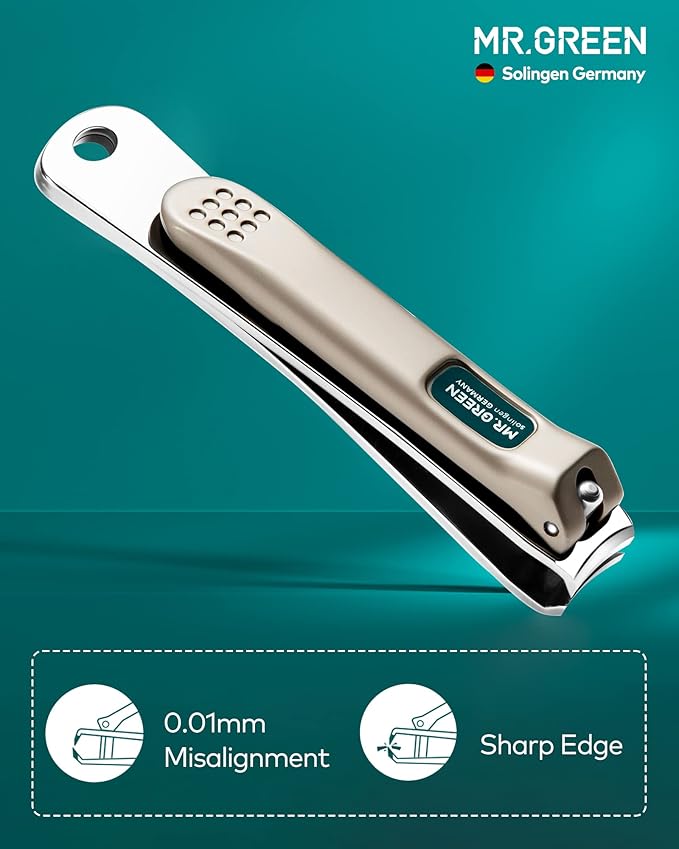 4Pcs Set, Stainless Steel Manicure Pedicure Set, Medical Grade Grooming Kit with Travel Case Gift Box for Man & Woman