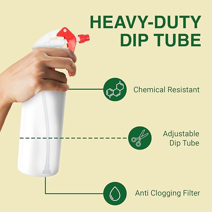 Heluva Green Spray Bottle Nozzle Replacement, Bottle Tops Only - Sprayer Nozzle Triggers for Heavy Duty, Commercial, Home Cleaning Solutions - Fits 8,16,24,32 oz Plastic & Glass Bottles, Red 13 pack