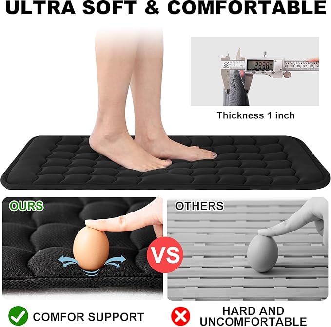 Idle Hippo 3D Air Mesh Non Slip Bathtub Mat, Anti Slip Shower Mat with Silicone Suction Cups, Quick Drying Bath Tub Mats, Anti Slip Bath Mat for Bathroom, Tub, Floor, Home, Kitchen, Hotel