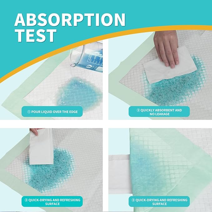 Disposable Bed Pads 40"X36" Extra Large Chucks Pads for Adults 130G Heavy Duty Pads Super Absorbent Underpads Waterproof Pee Pads for Incontinence, Mattress or Large Pets [100x91CM, 20pcs]