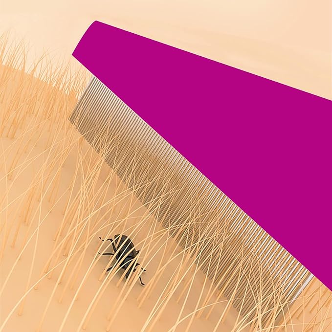 Kopal Flea Combs & Lice Combs for Dogs and Cats, Fine Tooth Combs 3-pc, Pink