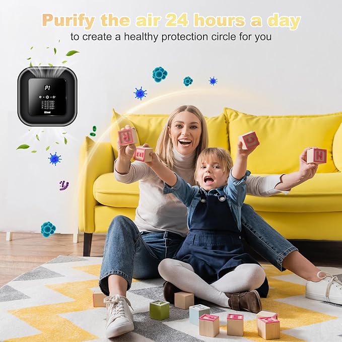 Cat Litter Deodorizer – 99% Odor Removal, Ozone Air Purifier for Pets, Strong Odor Eliminator for Litter Box, Toilet, Closet, Cabinet, Shoe, Garage, Small Room – Black