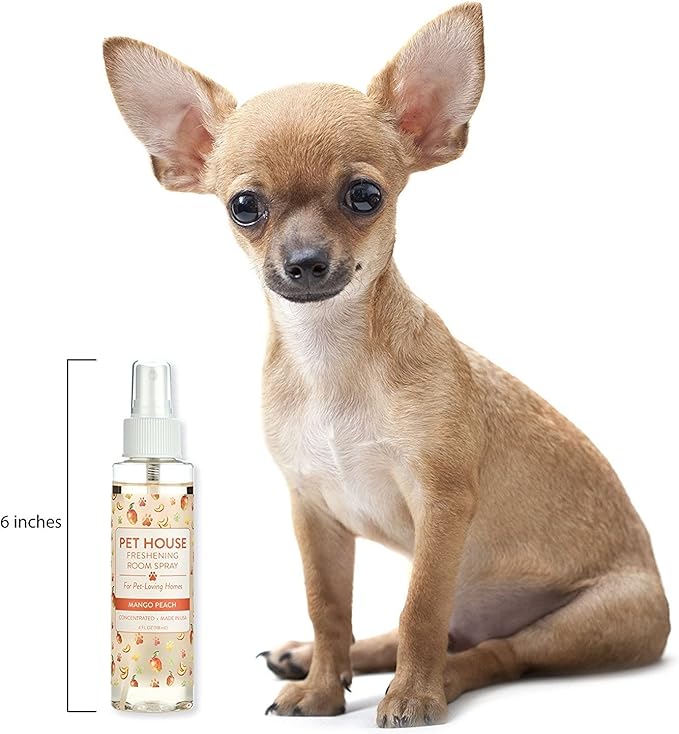 One Fur All Pet Air Freshener 4 OZ Concentrated Room Spray for Pet Odor, Mango Peach, Pack of 1