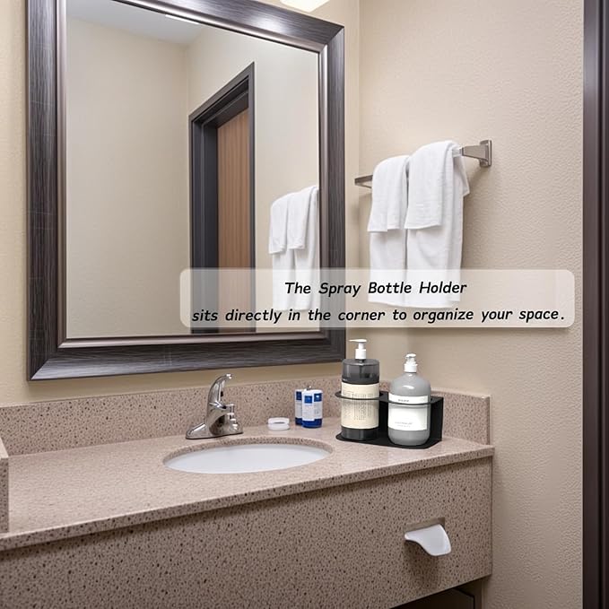 2 Pack Spray Bottle Holder Wall Mount, Metal Aerosol Spray Can Holder Rack Organizer with Double Holes, Heavy Duty Paint Bottle Can Storage Rack with Hardware Easy Install for Garage Home Workspace