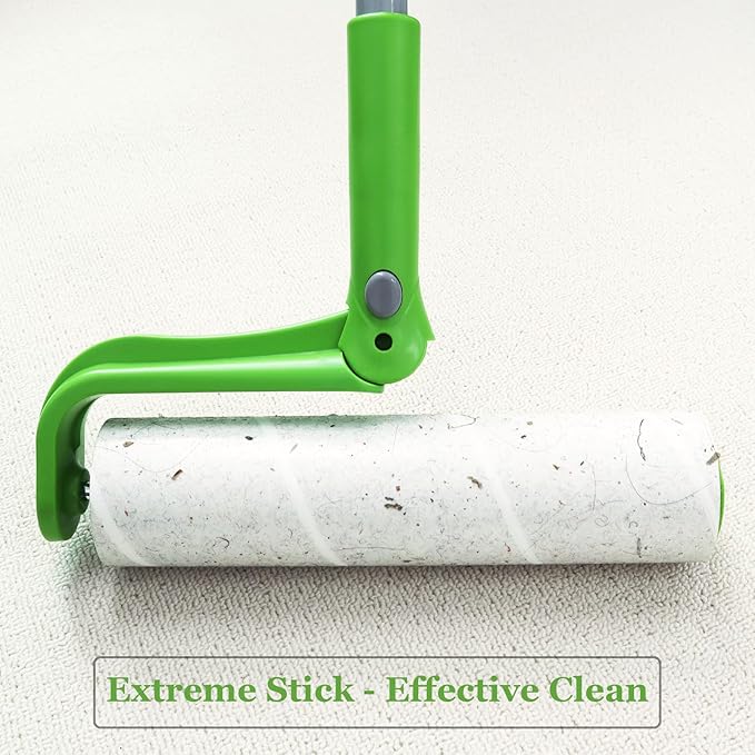 10 inch Mega All-Purpose Pet Hair Lint Roller Refills Compatible with Evercare Mega Roller 10'' Wide Ultra Sticky 60 Sheets Each Refill (Pack of 6, 360 Sheets Total)