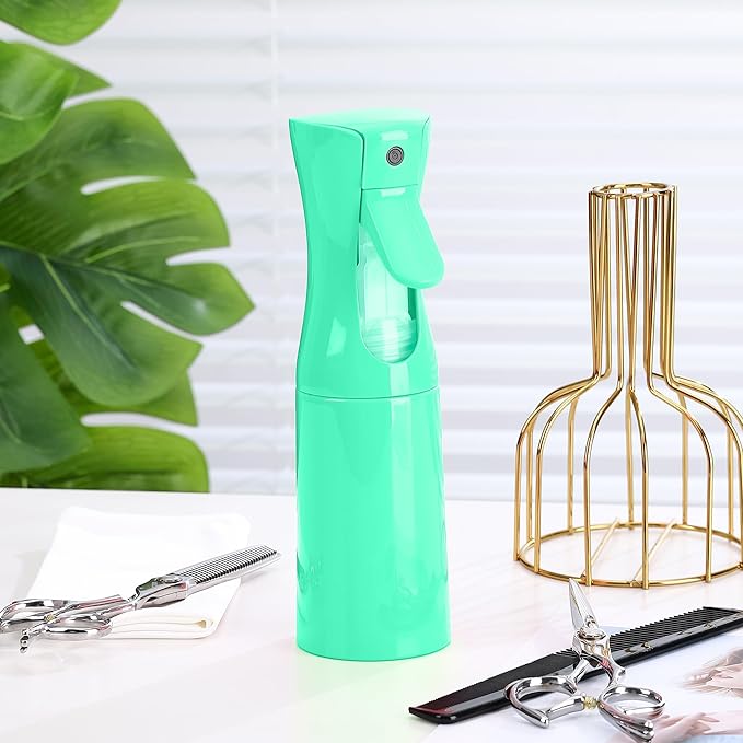 Hair Mister Spray Bottle，Spray Water Bottle Fine Mist Refillable Plants（6.8OZ /200ML） Barber，Showering Pets, Plants, travel, Ironing and Cleaning ﻿ ﻿ ﻿ (Green)
