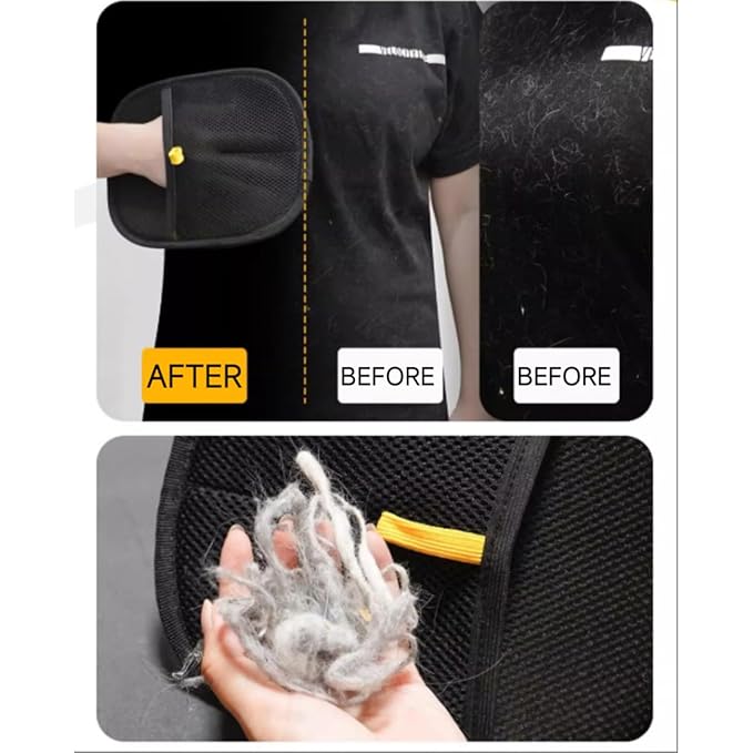 2-Pack Washable Pet Grooming Gloves – Electrostatic Deshedding Mitts for Dogs & Cats, Removes Fur from Furniture, Couches, Beds, Car Seats & Clothes – Reusable Cleaning Tool..