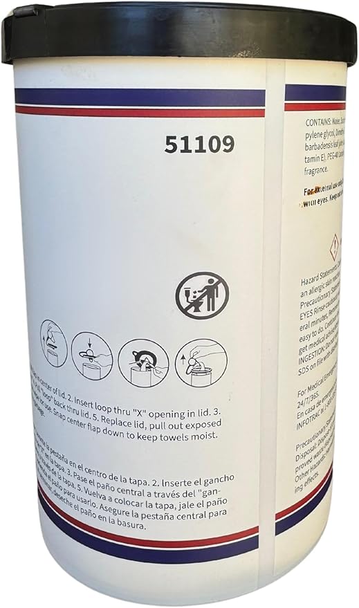 Heavy Duty Hand Cleaning Wipe, 10" x 12" Industrial Cleaning Wipes — 75 Count Hand & Tool Wipes — Dual-Textured Multi-Surface Cleaning Wipes- 6 Canisters