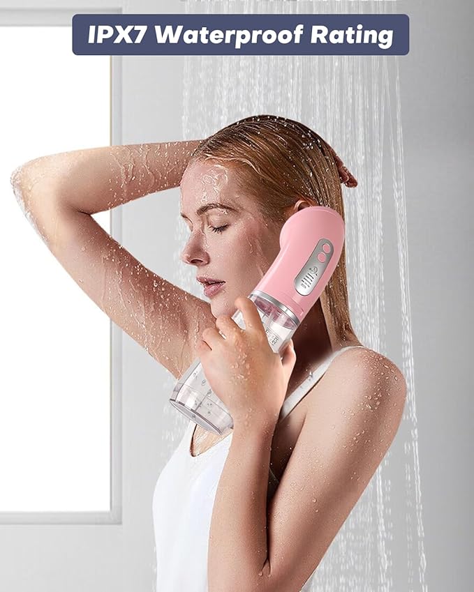 Upgraded Ear Wax Removal Kit, One Piece Waste Tank - Ear Irrigation Flushing System with 4 Modes & 8 Nozzles - IPX7, Safe and Effective Electric Ear Cleaner for Family Use, Type-C (Pink)