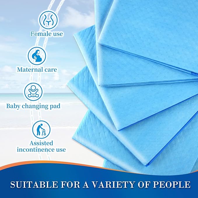 100 Count Disposable Beds Pads,23"x36" Waterproof Adults Incontinence Chucks Underpads,Absorbent Leakproof Pee Pads for Kids,Elderly,Extra Large Dog Puppy Training Pad,Baby Changing Liner