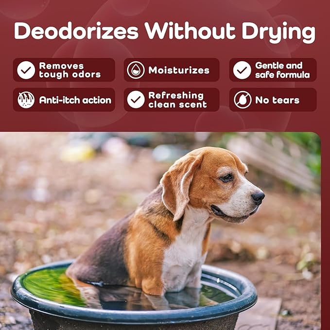 Argan Oil Coat Nourish Dog Shampoo - Deodorizing Dog Shampoo with Chamomile - Great for Beagle, Short Coats & Sensitive Skin - Hypoallergenic Light moisturizing with Gentle cleansers.