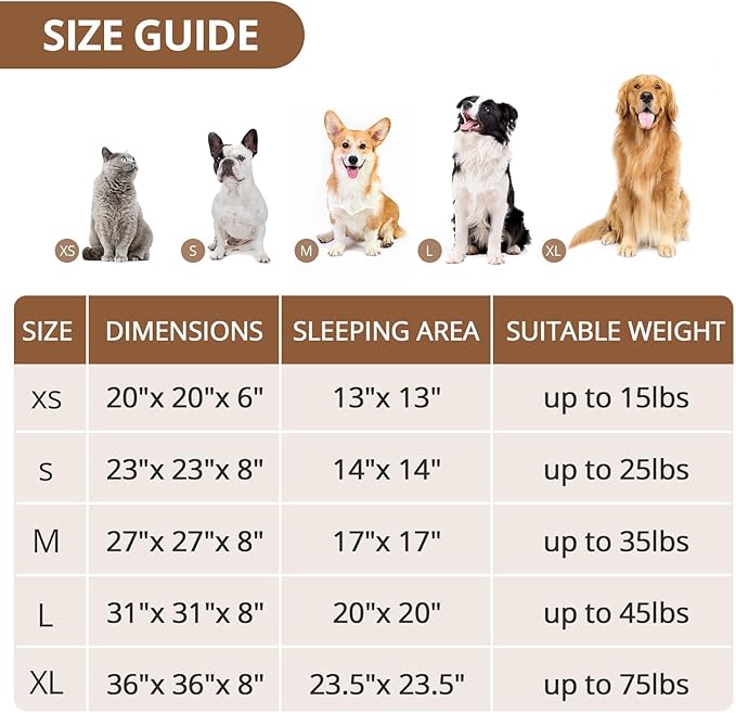 JOLLYVOGUE Small Dog & Cat Beds for Indoor Cats, Donut Cuddler Warming Soft Dog Beds with Anti-Slip Bottom, Round Calming Fluffy Plush Faux Fur Cushion Bed for Large Dogs (36", Smoke Black)