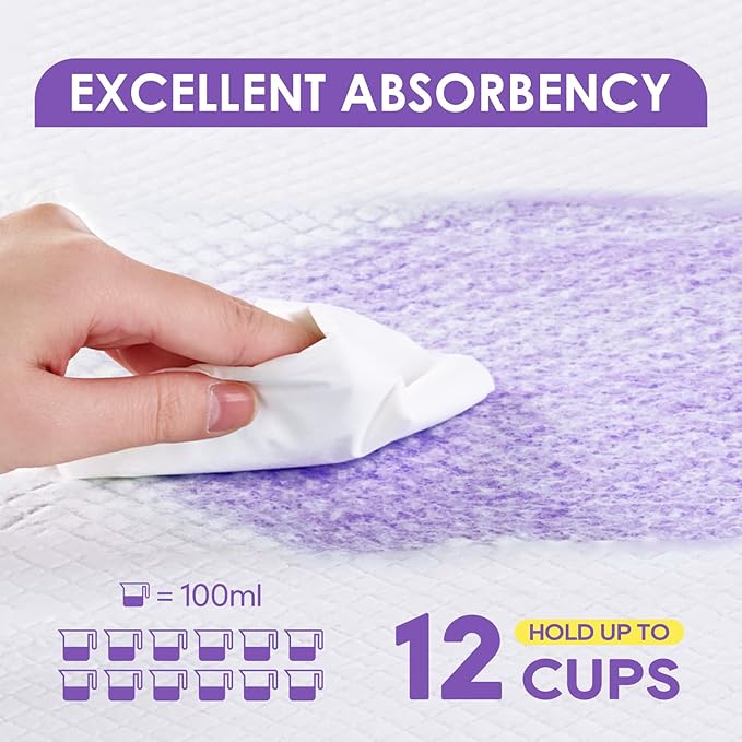 JollyMate 36"x36" Extra Large Dog Pee Pads 100 Counts, Leak-Proof Heavy Absorbent Pee Pads for Dogs, Quick Dry Disposable Puppy Pee Pads Slight Fresh Scented