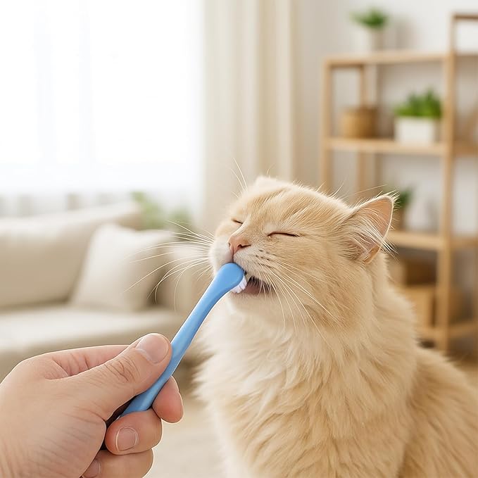 5 PCS Small Dog Toothbrush, Pet Toothbrush Cat Tooth Brush Micro Head Puppy Tooth Brushing Cat Dental Care Oral Hygiene Deep Teeth Cleaning Brushes 360 Degree Soft Bristles Round&Pointed Toothbrushs