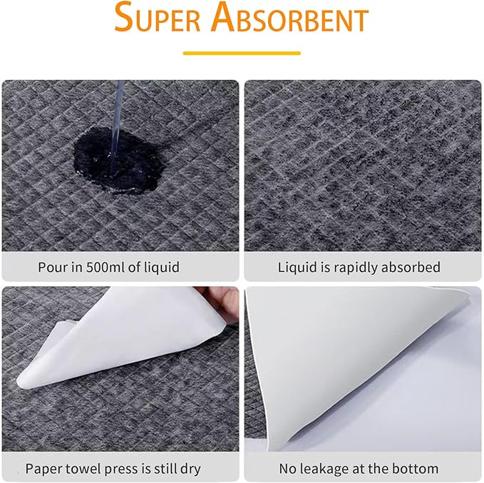 Dog and Puppy Pee Pads 50 Count, 28'' x 30'' Charcoal Odor-Control Puppy Pads with Leak-Proof Quick-Dry Design, Pet Training Pads for Potty Training Strong Absorbency