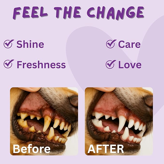 100 Finger Wipes - Pet Dental Wipes for Dogs & Cats - Dog Teeth Cleaning Powder & Toothpaste Alternative - Dog & Cat Teeth Cleaning Wipes - Freshen Breath & Reduce Plaque