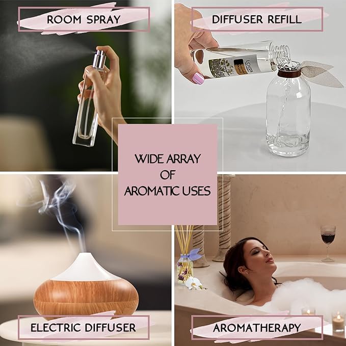 LOVSPA Ocean Driftwood Diffuser Oil - Luxury Essential Oils for Diffuser Refill & Air Freshener Room Spray - Long-Lasting & Natural Home Fragrance, Scented Oil for Diffusers, USA Made, 4oz