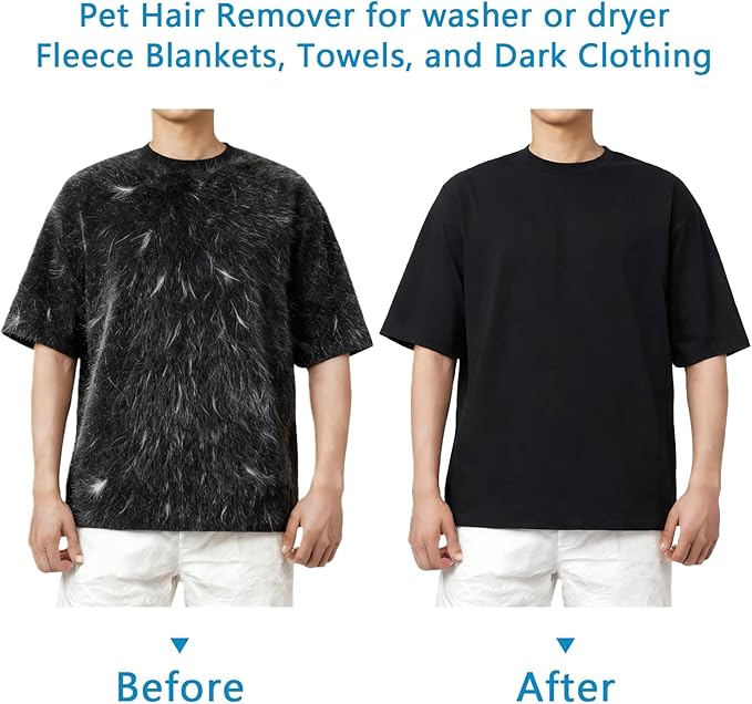 6 Pcs Pet Hair Remover for Laundry, Reusable Dog Cat Lint Catcher for Washing Machine, Effectively Removes Lint and Dander, Pet Hair Catcher for Washer, Dryer, Clothes, Bedding, Towels