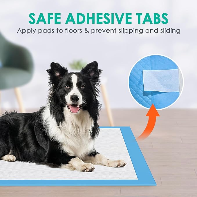 JollyMate Dog Pee Pads Extra Large 36"x36", 30 Pack X-Large Super Absorbent Pet Training Pads with Adhesive Tabs, 6 Layers Thick Leak-Proof Potty Pads for Dogs and Puppies