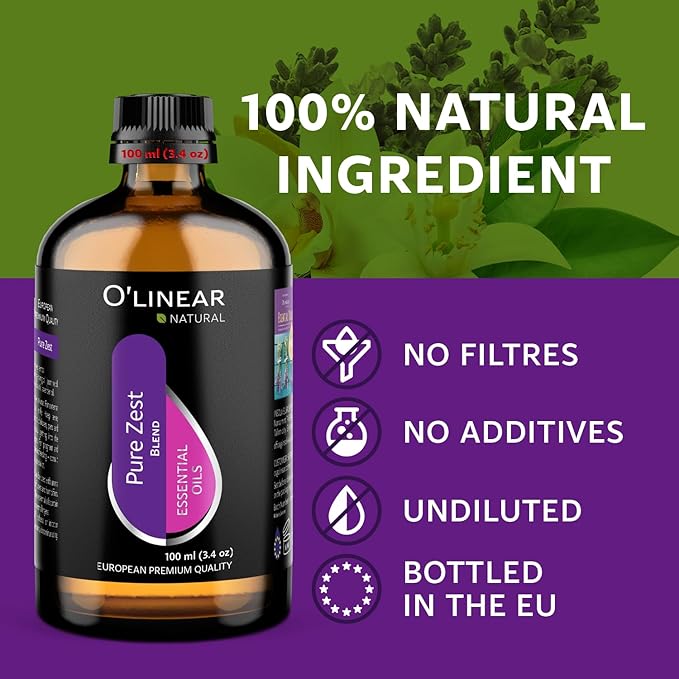 Pure Zest Love Essential Oil Blend - Natural Aromatherapy Candle Making Blend with Lavender, Jasmine, Vanilla, Ylang Ylang - Love Potion Essential Oil for Romantic Room Essentials and Scent Diffuser