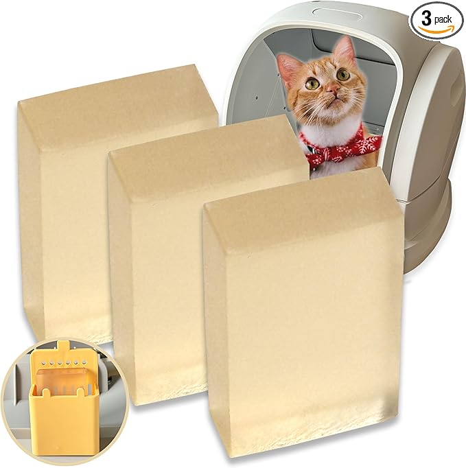 3 Pack Pet Odor Control Deodorant Gel for MeoWant Automatic Cat Litter Box, Odor Eliminator for MeoWant Self-Cleaning Cat Litter Box